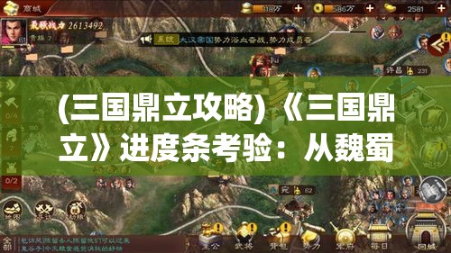 (三国鼎立攻略) 《三国鼎立》进度条考验：从魏蜀吴的角逐中，揭秘哪个阵营先实现统一？探寻历史进程的奥秘！